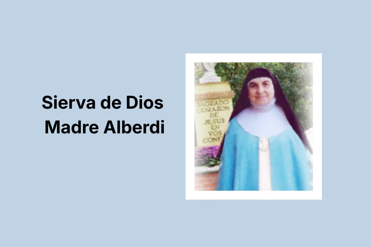 Madre Alberdi con su hábito concepcionista franciscano.